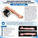 SIMULADOR DE BRAZO MULTIFUNCIONAL DE PUNCION VENOSA CON SISTEMA ELECTRICO DE CIRCULACION DE SANGRE